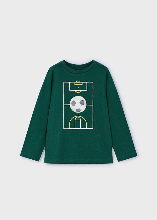 Boys' Long Sleeve Green T-Shirt with Soccer Print (Mayoral)