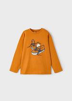 Boys' Long Sleeve Mustard Sneaker T - Shirt (Mayoral)