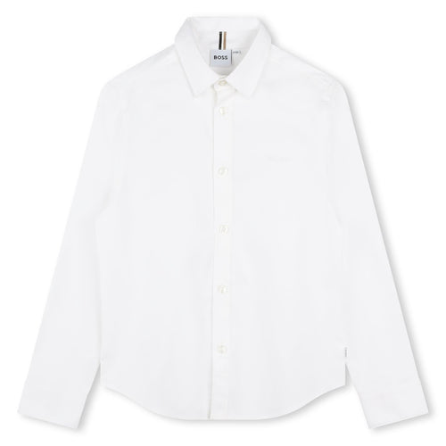 Boys Long - Sleeved White Shirt