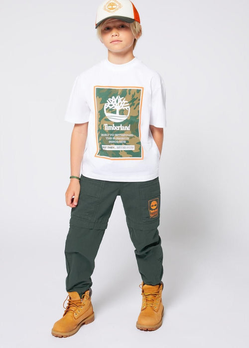 Boys Loose Fit Tee with Camo Illustration