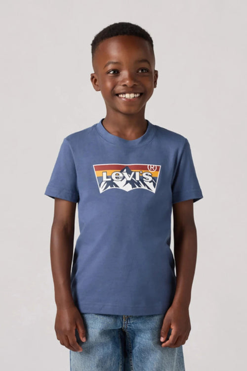 Boys' Mountain Batwing Graphic Tee – Blue