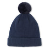 Boys Navy Beanie Hat With Pompom