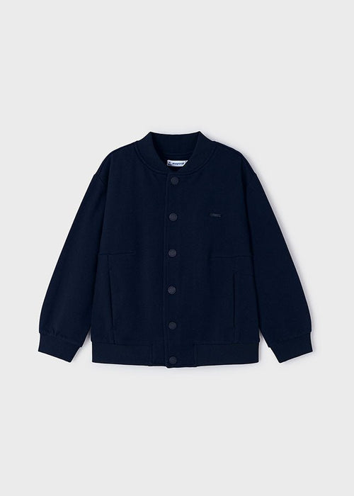 Boys Navy Blue Cotton Bomber Jacket