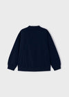 Boys Navy Blue Cotton Bomber Jacket