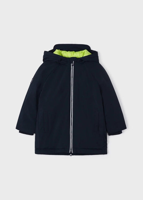 Boys Navy Blue Padded & Hooded Coat (mayoral)