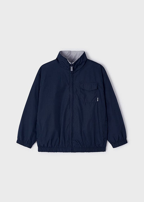 Boys Navy Blue Reversible Windbreaker Jacket