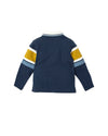 Boys' Navy Blue Striped Polo Shirt (Tutto Piccolo)