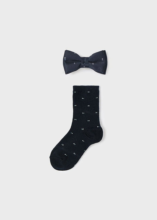 Boy’s Navy Bow Tie & Socks Set