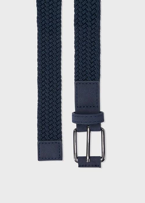 Boys Navy Braided Belt