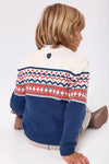 Boys Navy Fair Isle Knit Jumper