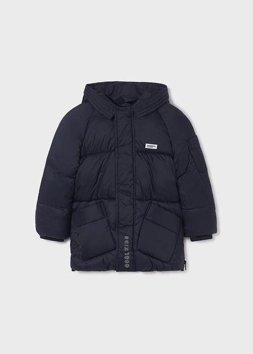 Boys Navy Puffer Coat