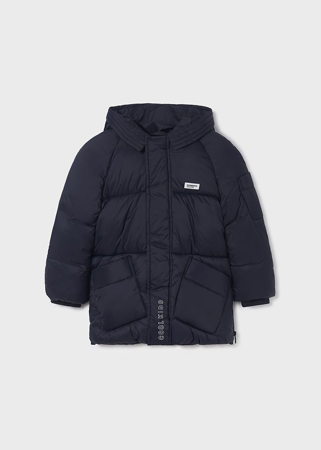 Boys Navy Puffer Coat