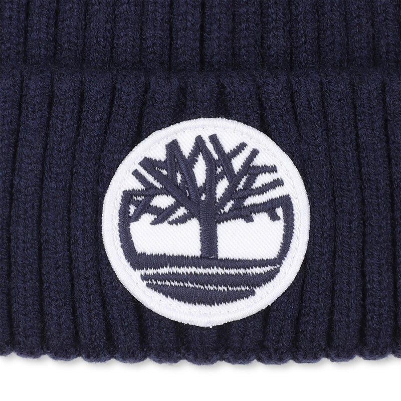 Boys Navy Ribbed Knit Beanie