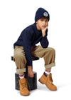 Boys Navy Ribbed Knit Beanie