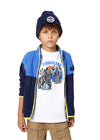 Boys Navy Ribbed Knit Beanie