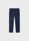 Boy's Navy Soft Slim Fit Pants