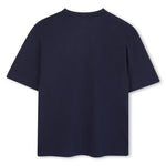 Boys Navy Tee with Dark Green Logo