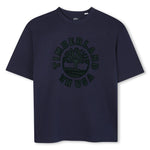 Boys Navy Tee with Dark Green Logo