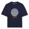 Boys Navy Tee with Tree Logo Print