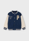 Boys Navy Varsity - Style Bomber Jacket