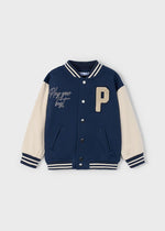 Boys Navy Varsity - Style Bomber Jacket