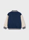 Boys Navy Varsity - Style Bomber Jacket