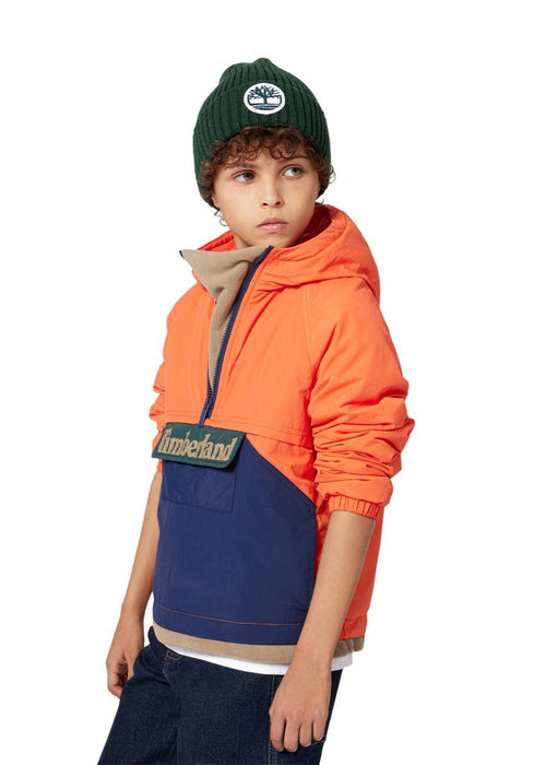 Boys Orange & Navy Windbreaker