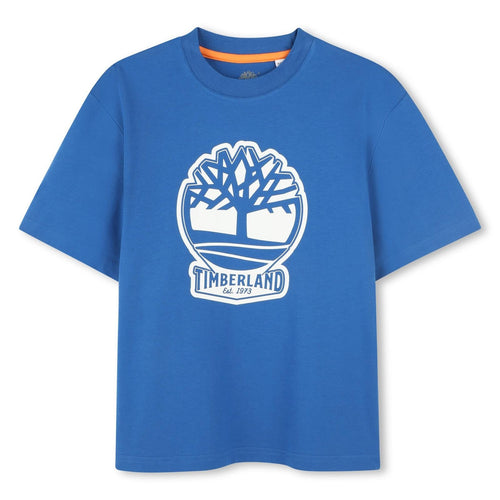 Boys Organic Cotton Loose Fit Tee with Logo