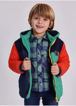 Boys Padded Jacket in Color Blocks
