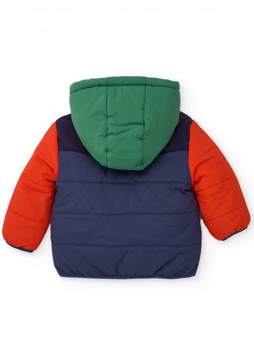 Boys Padded Jacket in Color Blocks