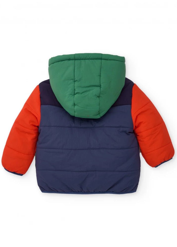 Boys Padded Jacket in Color Blocks