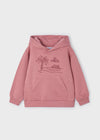 Boys Pink Embroidered Hoodie