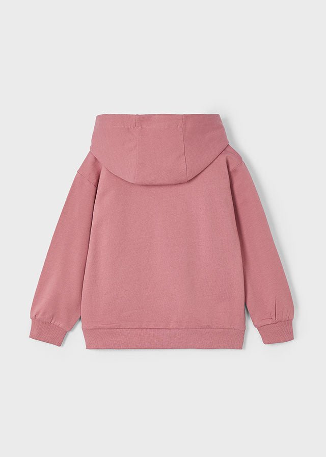 Boys Pink Embroidered Hoodie