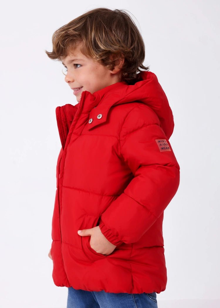 Boys' Red Coat with Removable Hood (mayoral)