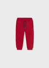 Boys Red Cotton Joggers