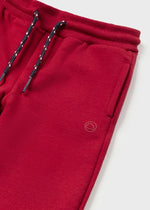 Boys Red Cotton Joggers