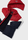 Boys Red & Navy Colourblock Puffer Coat (mayoral)