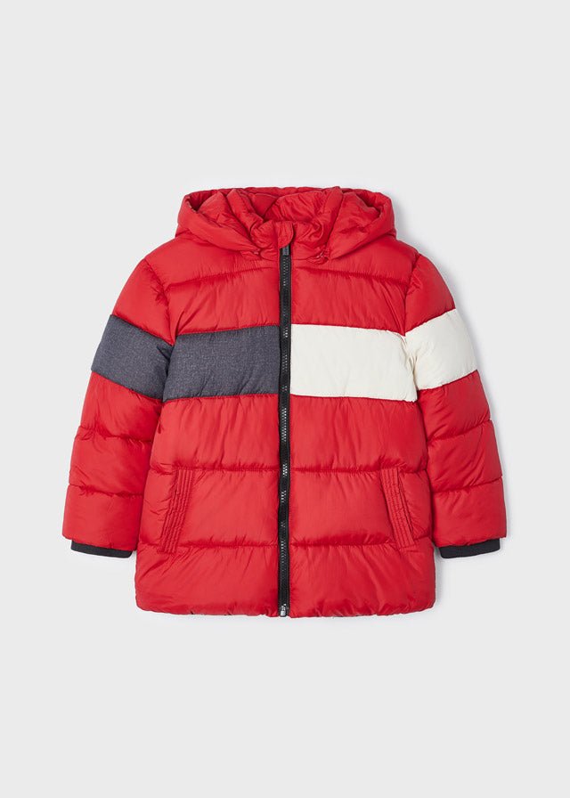 Boys Red Puffer Coat