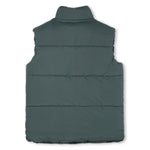 Boys Reversible Green and Check Sherpa Puffer Gilet