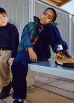 Boys Reversible Green and Check Sherpa Puffer Gilet