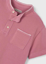 Boys Short Sleeve Polo with Mao Collar