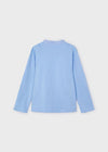 Boys Sky Blue Long Sleeved Cotton Shirt