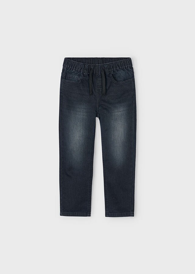 Boys Soft Denim Elastic Jogger Pants