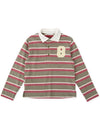 Boys Stripe Polo With Number Badge