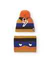 Boys' Striped Knit Hat & Scarf Set (Tuc Tuc)