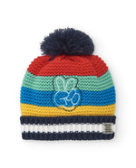 Boys' Striped Knitted Hat with Pom - Pom (Tuc Tuc)