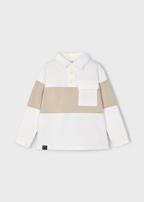 Boys Striped Long Sleeve Polo Shirt