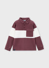 Boys Striped Long Sleeve Polo Shirt