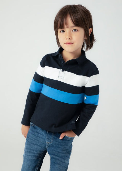 Boys' Striped Long Sleeve Polo Shirt (Mayoral)