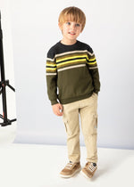 Boys' Stylish Corduroy Cargo Pants with Pockets